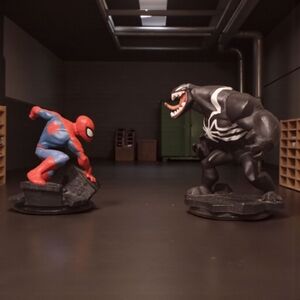 Marvel Spider-Man vs Venom Action Figures - Red, Blue, Black
